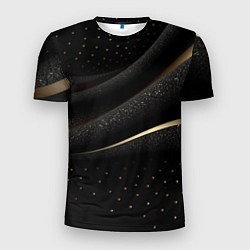 Футболка спортивная мужская Черный бархат и золото, цвет: 3D-принт