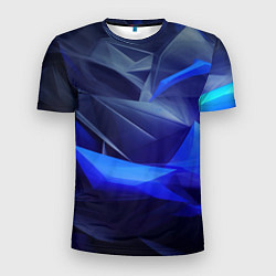 Мужская спорт-футболка Темный синий абстрактный геометрический фон