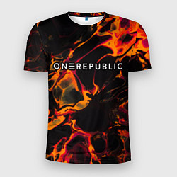 Футболка спортивная мужская OneRepublic red lava, цвет: 3D-принт