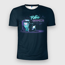 Мужская спорт-футболка Ретро геймер лисенок