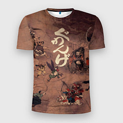 Мужская спорт-футболка Японские мифы на папирусе