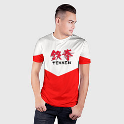 Футболка спортивная мужская Tekken текстура файтинг япония, цвет: 3D-принт — фото 2