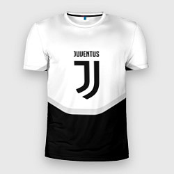 Футболка спортивная мужская Juventus black geometry sport, цвет: 3D-принт