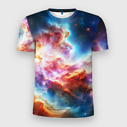 Мужская спорт-футболка The cosmic nebula