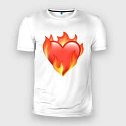 Футболка спортивная мужская Сердце в огне эмодзи, цвет: 3D-принт