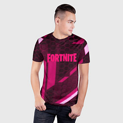 Футболка спортивная мужская Fortnite броня розовая эпик, цвет: 3D-принт — фото 2