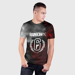 Футболка спортивная мужская Rainbow six gradient fire, цвет: 3D-принт — фото 2