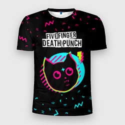 Футболка спортивная мужская Five Finger Death Punch - rock star cat, цвет: 3D-принт