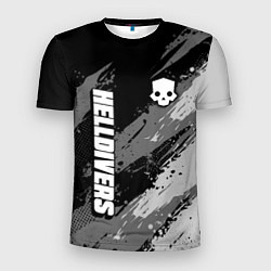 Мужская спорт-футболка Helldivers 2 - монохромные брызги