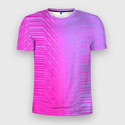 Мужская спорт-футболка Розовые градиентные линии