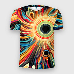 Мужская спорт-футболка Space abstraction - ai art
