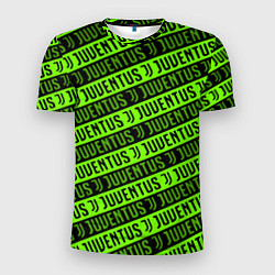 Футболка спортивная мужская Juventus green pattern sport, цвет: 3D-принт