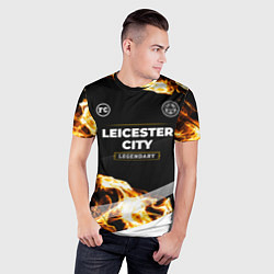 Футболка спортивная мужская Leicester City legendary sport fire, цвет: 3D-принт — фото 2