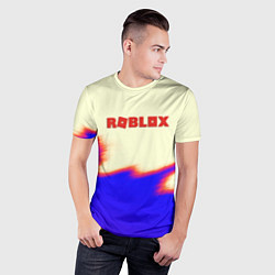 Футболка спортивная мужская Roblox краски текстура game, цвет: 3D-принт — фото 2