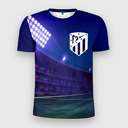 Футболка спортивная мужская Atletico Madrid ночное поле, цвет: 3D-принт
