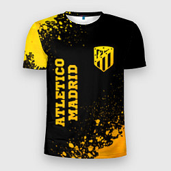 Мужская спорт-футболка Atletico Madrid - gold gradient вертикально