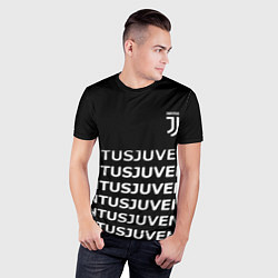 Футболка спортивная мужская Juventus pattern fc club steel, цвет: 3D-принт — фото 2