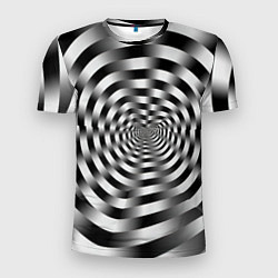 Мужская спорт-футболка Оптическая иллюзия спиральное заклинание