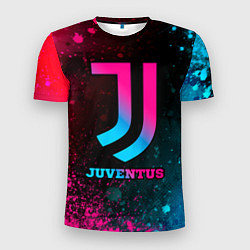 Футболка спортивная мужская Juventus - neon gradient, цвет: 3D-принт