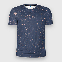 Мужская спорт-футболка Космическое поле звёзд