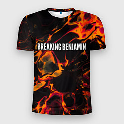 Футболка спортивная мужская Breaking Benjamin red lava, цвет: 3D-принт
