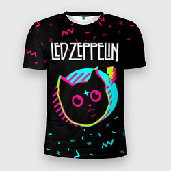 Футболка спортивная мужская Led Zeppelin - rock star cat, цвет: 3D-принт