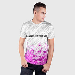 Футболка спортивная мужская Manchester City pro football посередине, цвет: 3D-принт — фото 2
