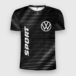 Футболка спортивная мужская Volkswagen sport metal, цвет: 3D-принт
