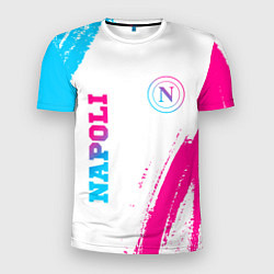 Футболка спортивная мужская Napoli neon gradient style вертикально, цвет: 3D-принт