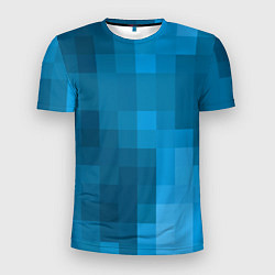Мужская спорт-футболка Minecraft water cubes