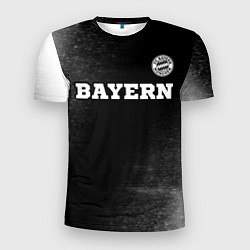 Футболка спортивная мужская Bayern sport на темном фоне посередине, цвет: 3D-принт