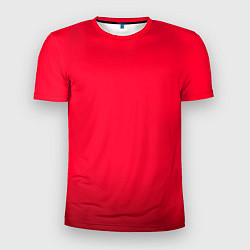 Мужская спорт-футболка Карминово-красный мягкий градиент с затемнением