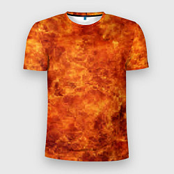Мужская спорт-футболка Пламя 8бит текстура