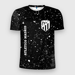 Футболка спортивная мужская Atletico Madrid sport на темном фоне вертикально, цвет: 3D-принт