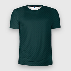 Мужская спорт-футболка Тёмно-зелёный паттерн однотонный