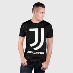 Футболка спортивная мужская Juventus sport на темном фоне, цвет: 3D-принт — фото 2