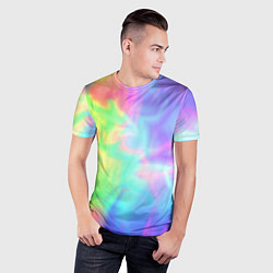 Футболка спортивная мужская Яркий тай-дай абстракция, цвет: 3D-принт — фото 2