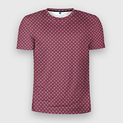 Мужская спорт-футболка Приглушённый тёмно-розовый паттерн квадратики