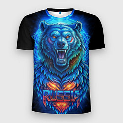 Футболка спортивная мужская Ледяной белый русский медведь, цвет: 3D-принт