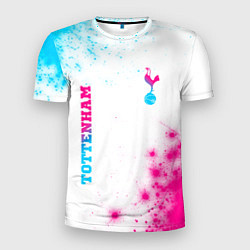 Футболка спортивная мужская Tottenham neon gradient style вертикально, цвет: 3D-принт