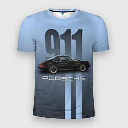 Мужская спорт-футболка Винтажный автомобиль Porsche