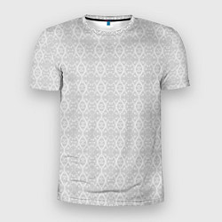 Мужская спорт-футболка Светло-серый кружевной узор