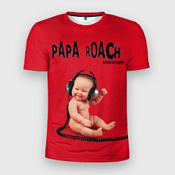 Мужская спорт-футболка Papa Roach - baby with headphones