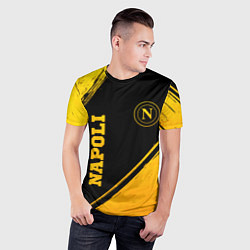 Футболка спортивная мужская Napoli - gold gradient вертикально, цвет: 3D-принт — фото 2