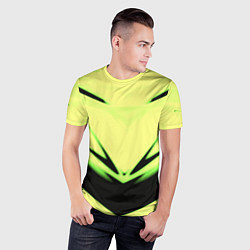 Футболка спортивная мужская Geometry stripes кислотный стиль, цвет: 3D-принт — фото 2