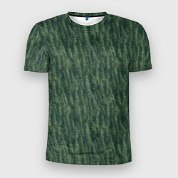 Мужская спорт-футболка Зеленые клубы шерсти