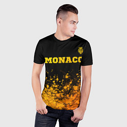 Футболка спортивная мужская Monaco - gold gradient посередине, цвет: 3D-принт — фото 2