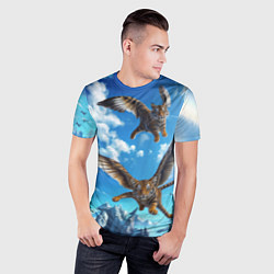 Футболка спортивная мужская Летающие тигрята, цвет: 3D-принт — фото 2