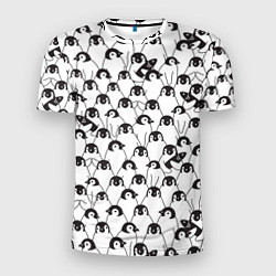 Мужская спорт-футболка Узор с пингвинами