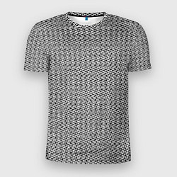 Мужская спорт-футболка Чёрно-белый текстурированный полосы